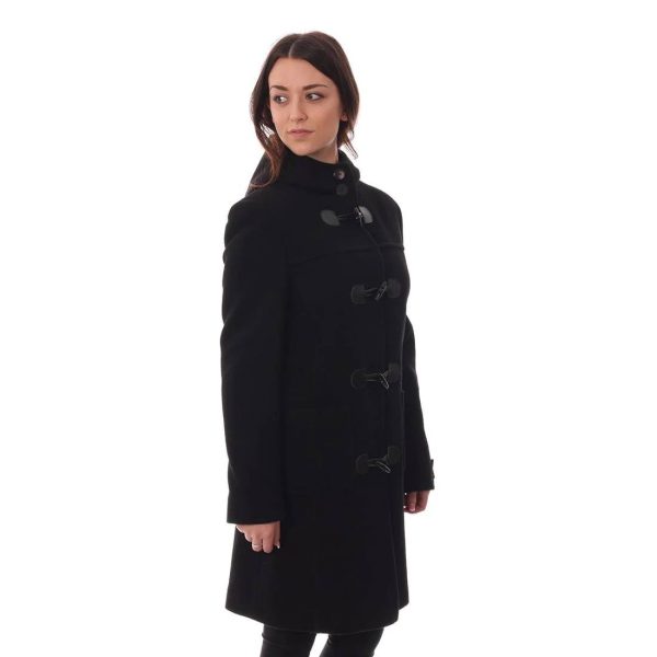 Womens Black Duffle Coat