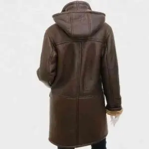 Ladies Leather Duffle Coat