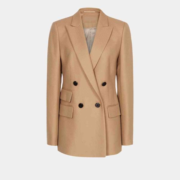womens camel colored wool blazer