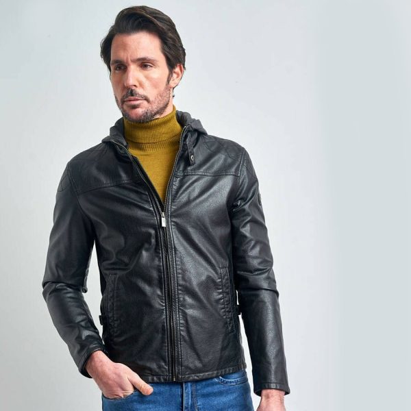 Hooded Leather Jacket