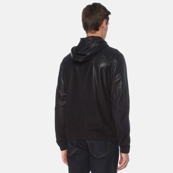 Hooded Leather Jacket