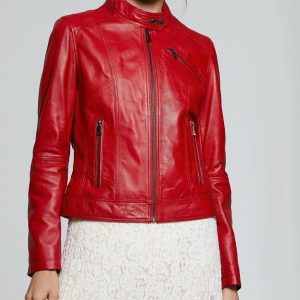 New Women Genuine Real Leather Jacket Ladies Slim Fit Biker Coat LFWN649 