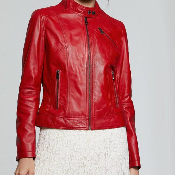 red leather jacket