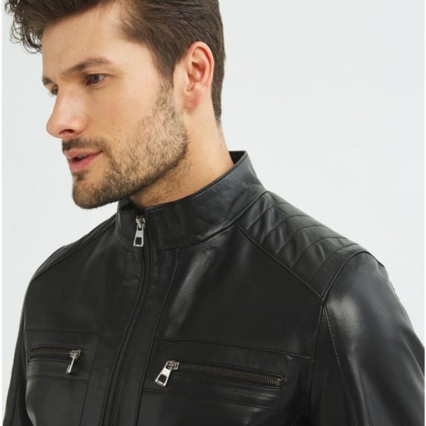 Men Black Leather Jacket