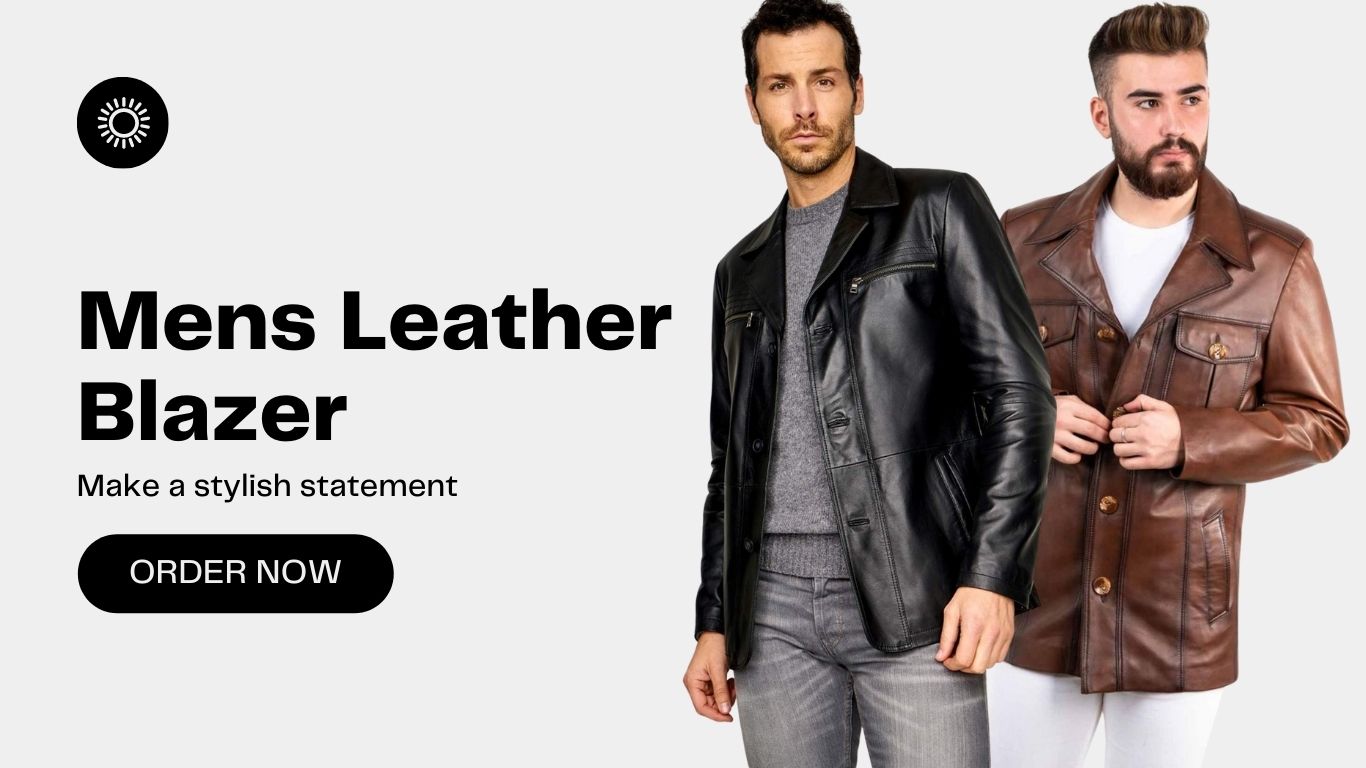 Leather Blazer Mens