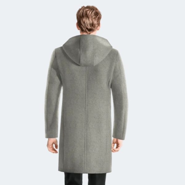 Grey Long Duffle coat USA