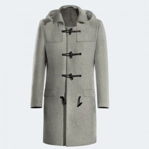 Grey Long Duffle coat