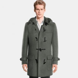 Grey Pure wool Montgomery coat
