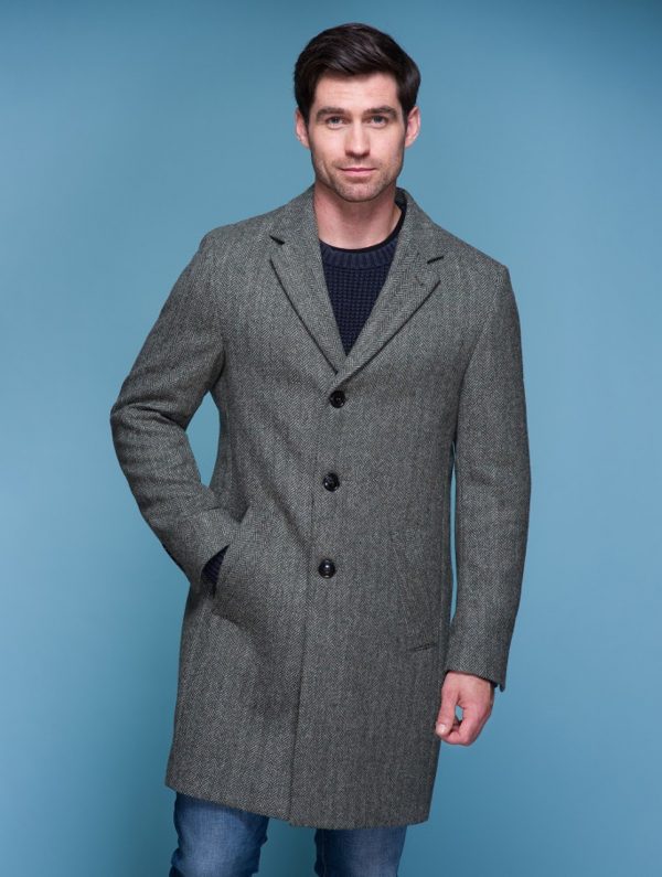 Mens Herringbone Tweed Overcoat in USA