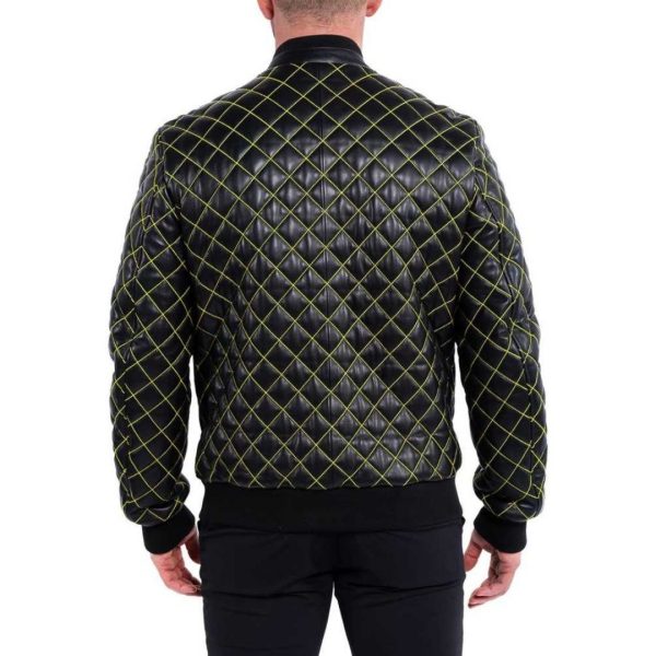 Quilted Mens Leather Jacket (3)