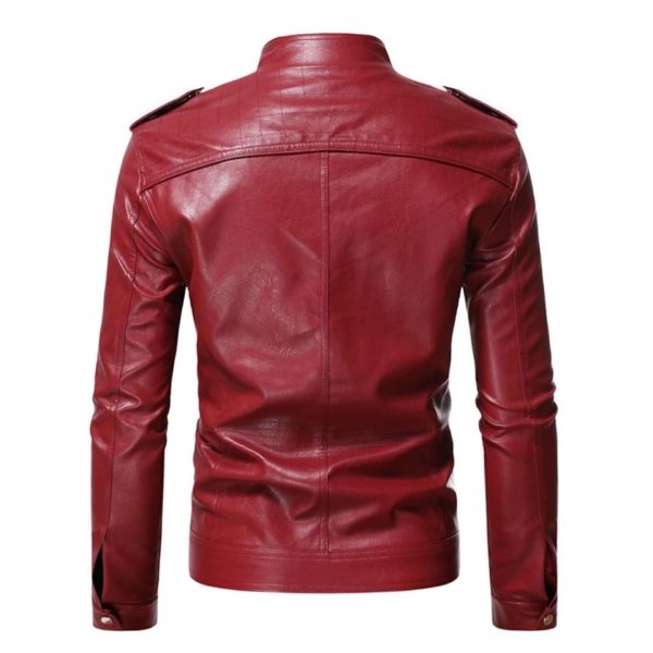 Red Classic Motorcycle Leather