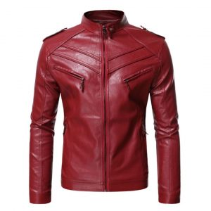 Red Classic Motorcycle Leather