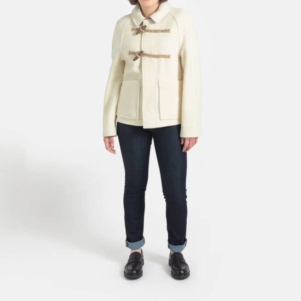 Short White Duffle Coat in USA
