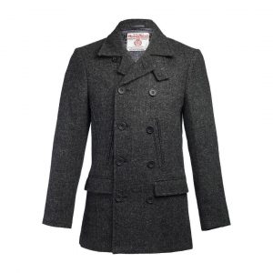 Tweed Overcoat Bucktrout Tailoring Ferry Reefer Charcoal