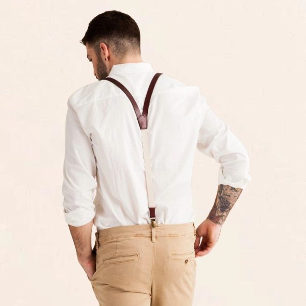 Brown Leather Suspenders 2