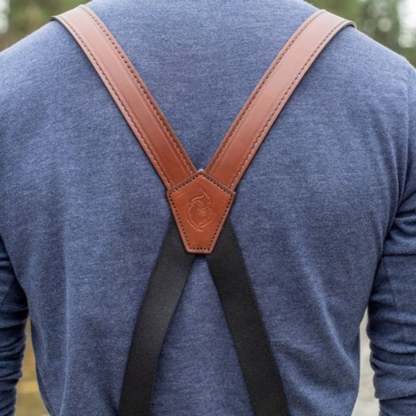 Stylish Brown Leather Suspender 2
