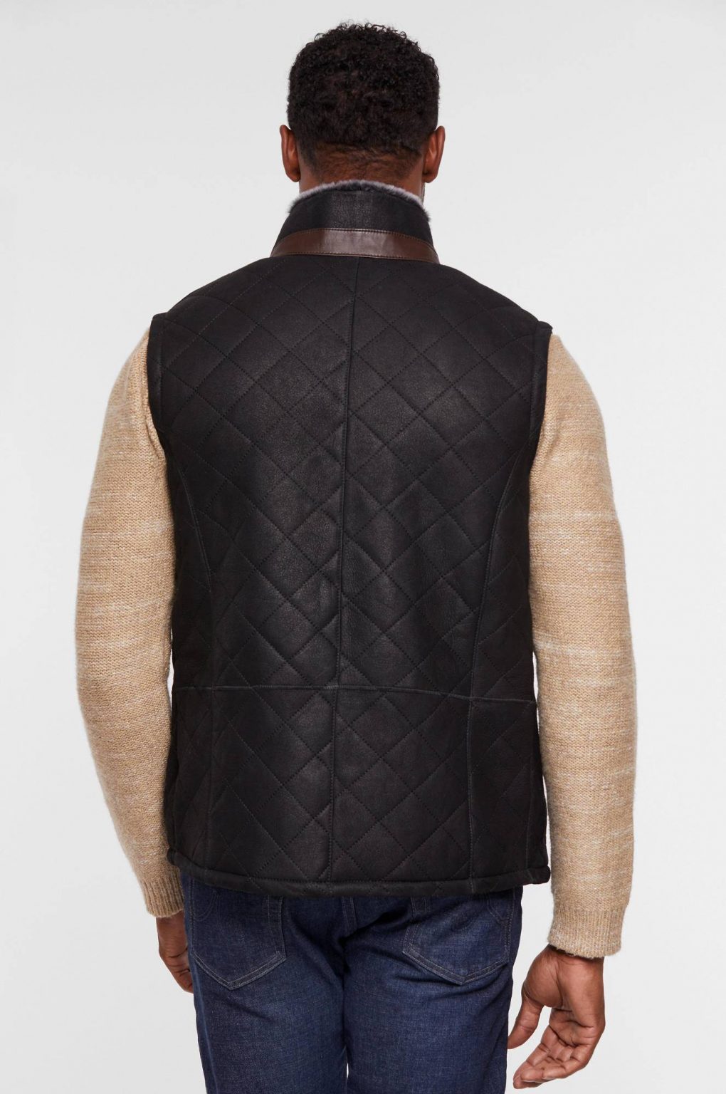 Hayes Quilted Spanish Shearling Sheepskin Vest