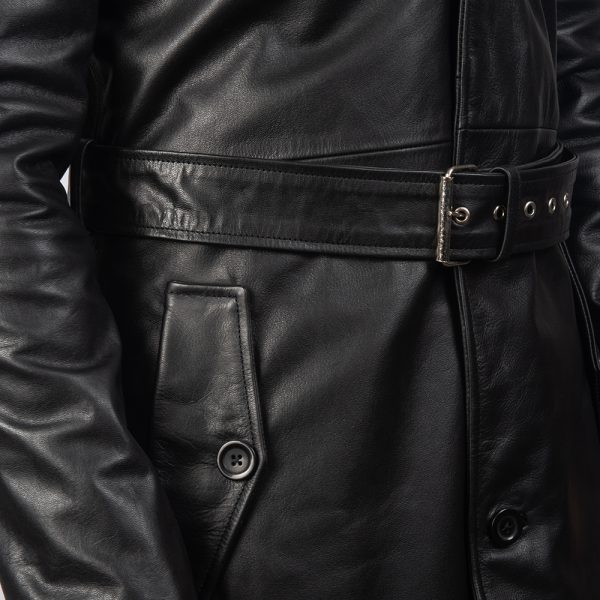 Deux Black Leather Duster 5