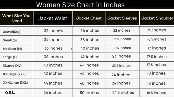 Women Size Chart