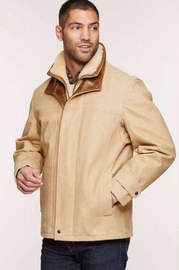 Jack Frost Italian Calfskin Leather Coat with Spanish Merino Shearling Lining 11