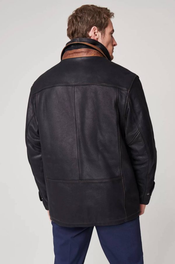 Jack Frost Leather Coat with Shearling Lining 9