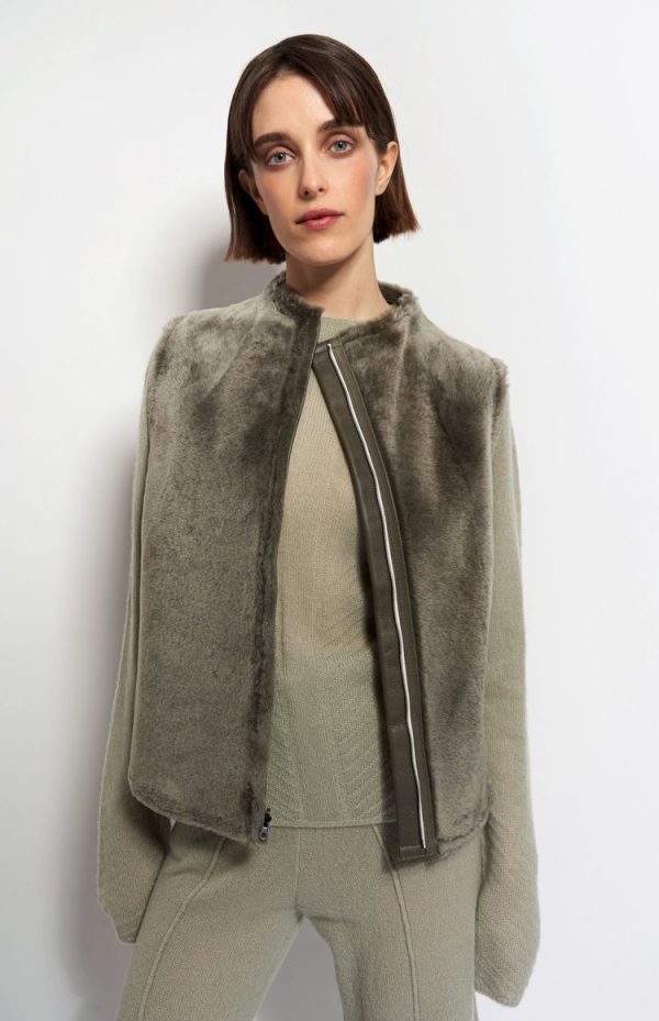 Reversible Shearling Vest