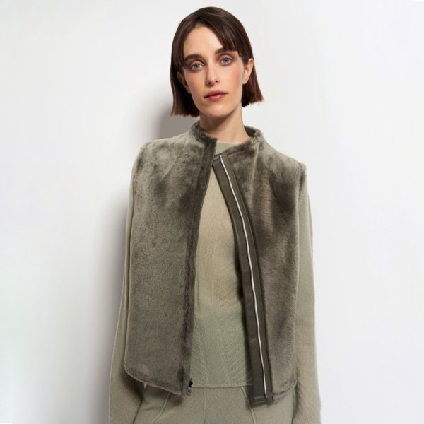Reversible Shearling Vest