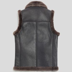 Mens Winter Sheepskin Shearling Leather Vest