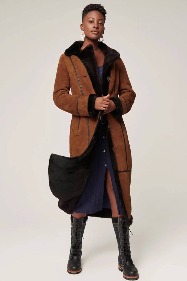 Colette Reversible Shearling Sheepskin Coat 16