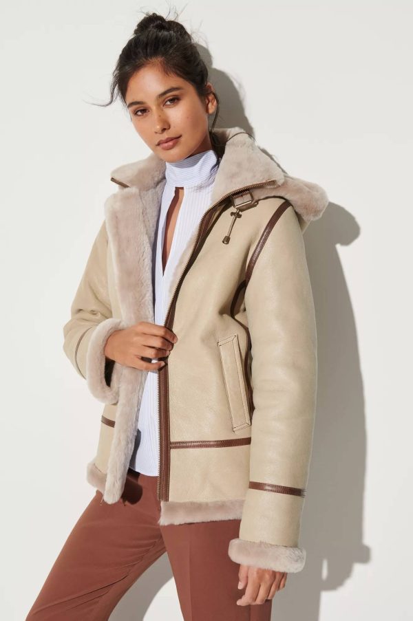 Jane Special Edition Merino Sheepskin B 3 Bomber Jacket 12
