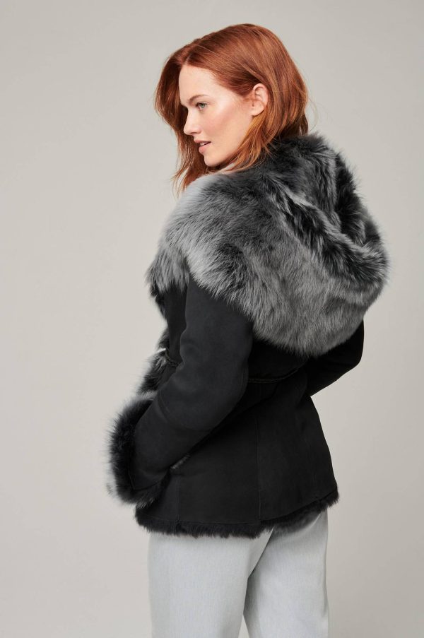 Natasha Hooded Toscana Sheepskin Coat 15