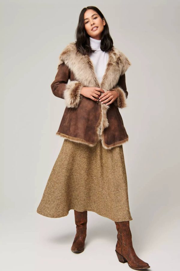 Natasha Hooded Toscana Sheepskin Coat 3