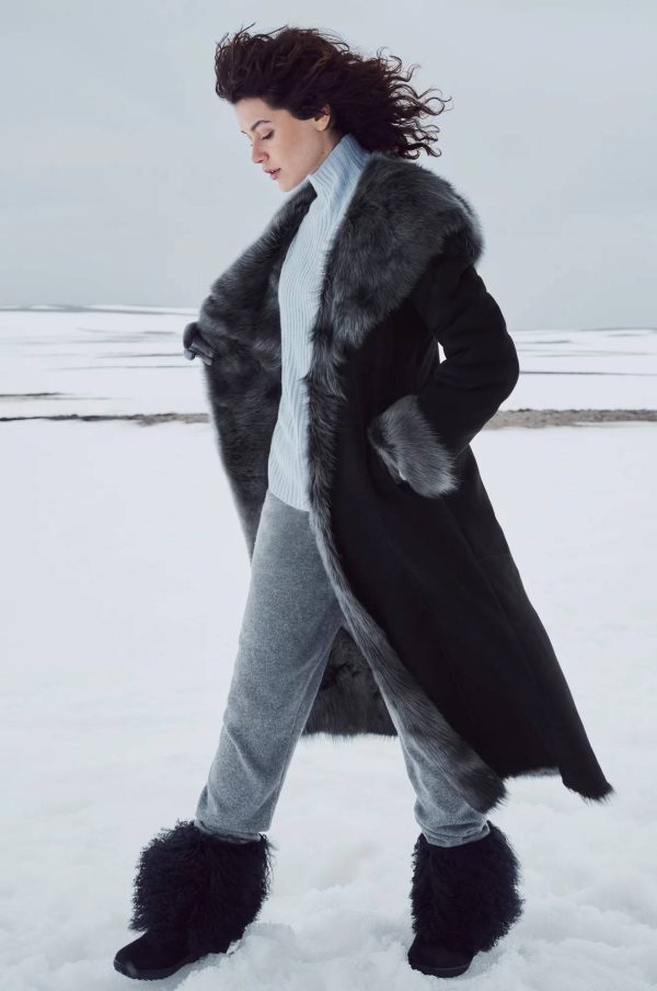 Dakota Hooded Toscana Sheepskin Coat 4