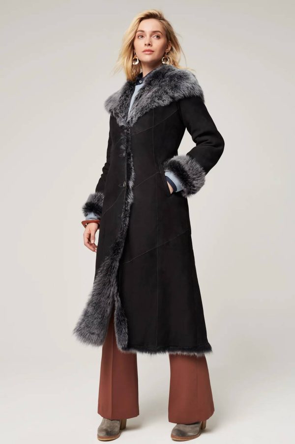 Dakota Hooded Toscana Sheepskin Coat 6