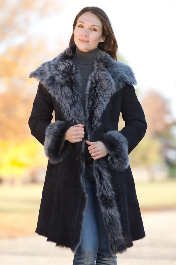 Womens Sharon Belted Shearling Sheepskin Coat United States