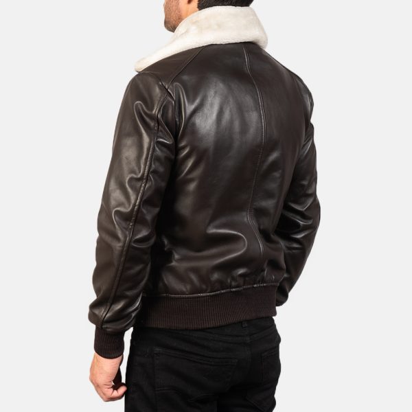 Airin G 1 Brown Leather Bomber Jacket USA