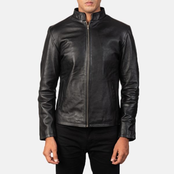 Alex Black Leather Biker Jacket United States