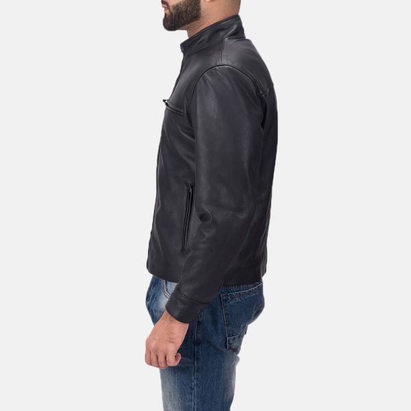 Austere Matte Black Leather Biker Jacket United States