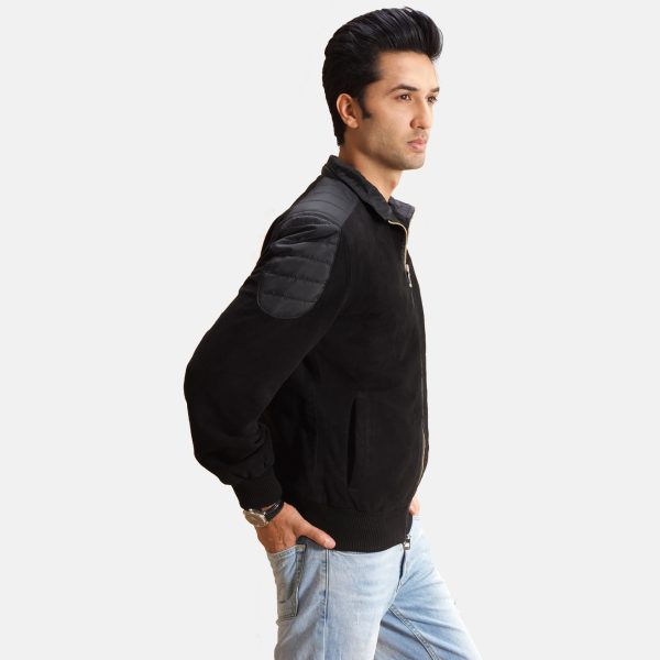 Ethan Hybrid Suede Bomber Jacket US