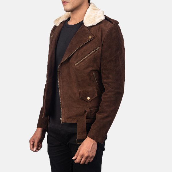 Furton Mocha Suede Biker Jacket US