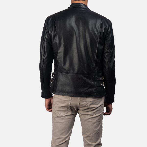 Hank Black Leather Biker Jacket United States
