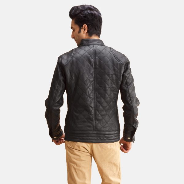 Henry Quilted Black Leather Jacket United States