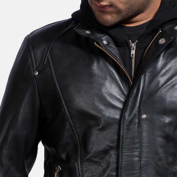 Highschool Black Leather Jacket USA