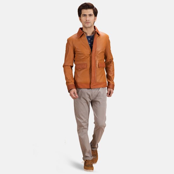 Hubert Tan Brown Leather Jacket US