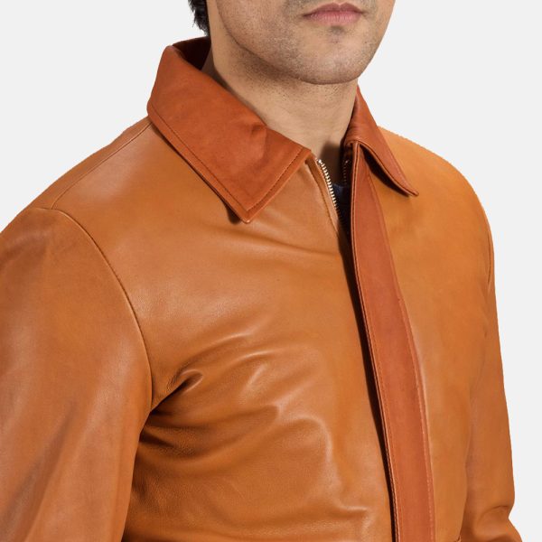 Hubert Tan Brown Leather Jacket USA