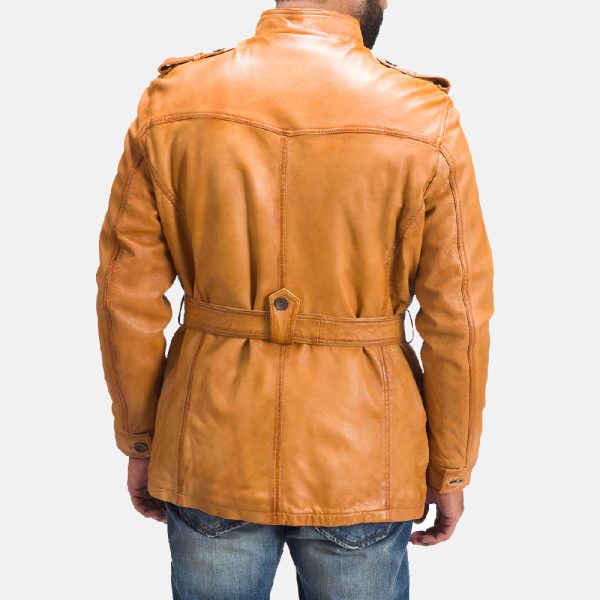 Hunter Tan Brown Fur Leather Jacket USA