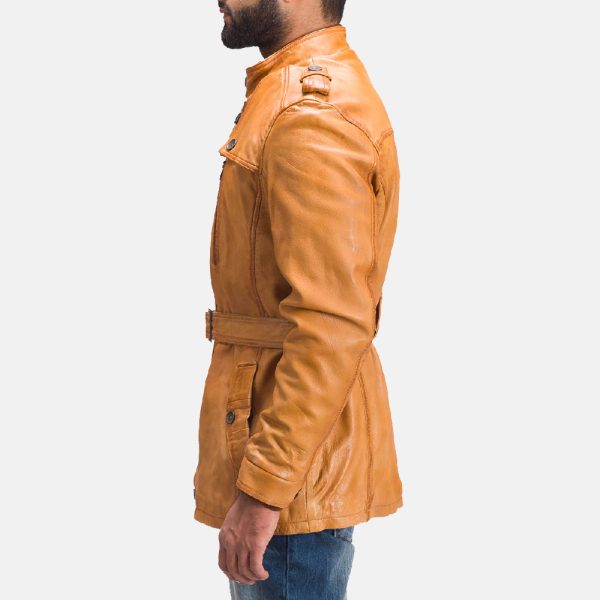 Hunter Tan Brown Fur Leather Jacket United States