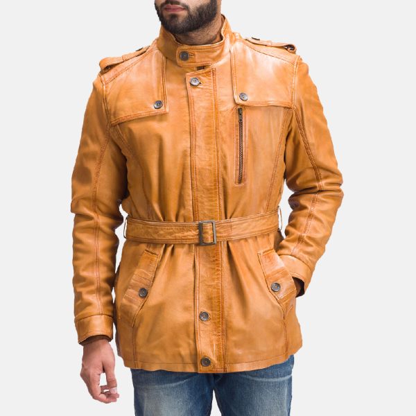 Hunter Tan Brown Fur Leather Jacket