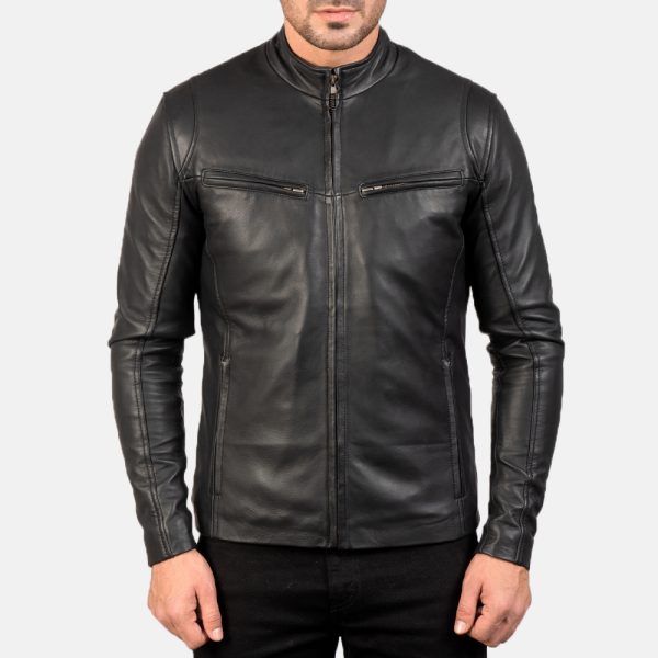 Ionic Black Leather Jacket United States