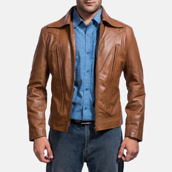 Old School Brown Leather Jacket USA